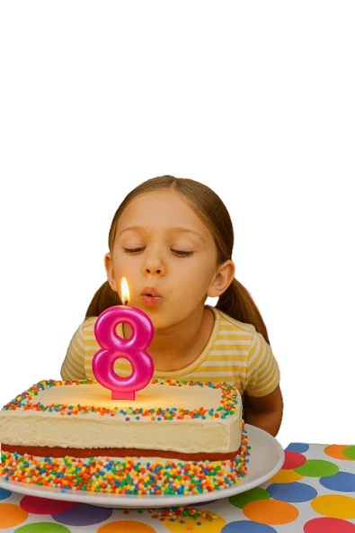 Mum FUŞYA ışıltılı 8 YAŞ KOYU PEMBE ürün görseli 1