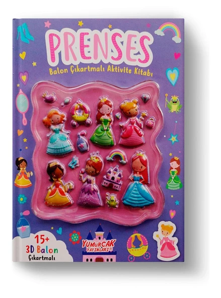 Yumurcak Balon Çıkartmalı Aktivi Kitabı prensesle ürün görseli 1