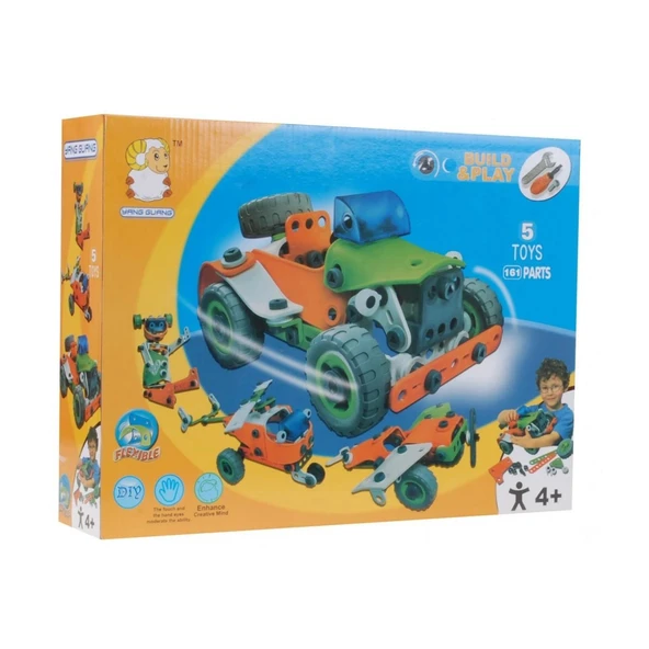 Build play 161 prç.5 model yapılabilen esnek oyunc ürün görseli 1
