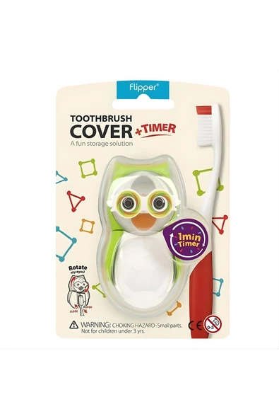 4 ADET Flıpper Owl Zaman Ayarlı Fırça Saklama Kabı ürün görseli 1