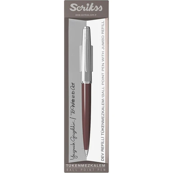 Scrikss 78 Tükenmez Kalem Bordo ürün görseli 1