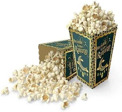 Mısır kutusu Hoş Geldin Ramazan 8li Paket Pop Corn Kutusu ürün görseli 1