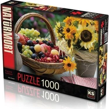 1000 Parça Fruit And Sunflower Puzzle - Koleksiyonluk Yapboz ürün görseli 1