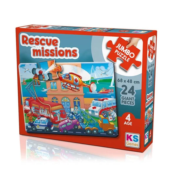 Rescue Missions Jumbo Puzzle - Okul Öncesi Eğitici Yapboz ürün görseli 1