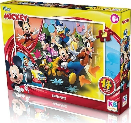 Ks Puzzle 100 Parça Mickey Mouse Çocuk Yapboz Oyunu ürün görseli 1