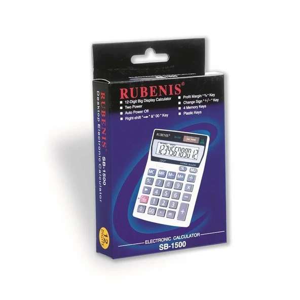 Rubenıs Hesap Makınası 12 Hane Sb 1500 ürün görseli 1