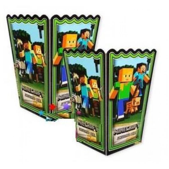 Mısır kutusu Pop Corn MİNECRAFT 8 li - Resim 3