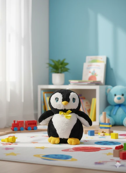 50 cm – Peluş Penguen Siyah Beyaz Yumuşak Dokulu Tüy Dökmeyen Oyuncak ürün görseli 1