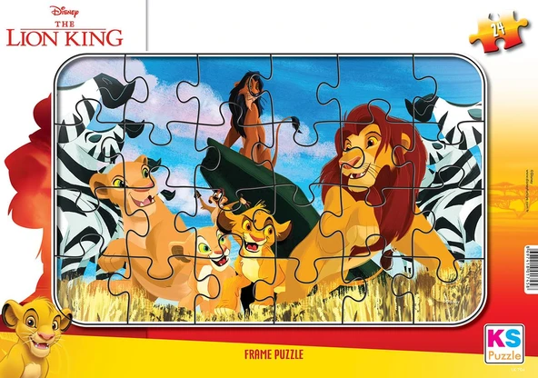 Ks frame puzzle Lion King aslan kral 24prç LK-704 ürün görseli 1