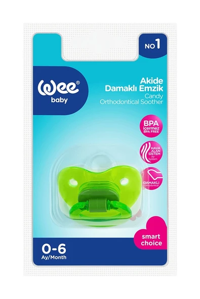 3 ADET Wee Baby Akide Damaklı Emzik No:1 ürün görseli 1