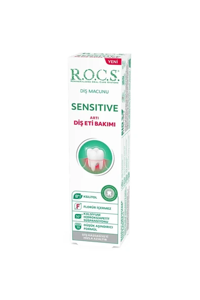 3 ADET Rocs Sensıtıve + Diş Eti Bakımı Macunu 94G 75ML - Resim 2