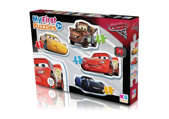 Cars My First 4 in 1 Puzzle - Çocuklar İçin Eğitici Yapboz Seti ürün görseli 1