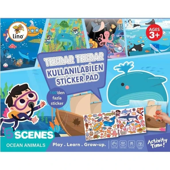 Lino Tekrar Kullanılabilen Sticker Pad Okyanus ürün görseli 1