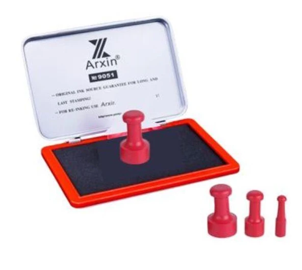 Mühür Kauçuk Alaşım Kırmızı Kaşe Yuvarlak 12 mm ürün görseli 1
