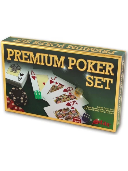 Star Premiım Peker Seti 100 prf.chip 2 pls kart ürün görseli 1