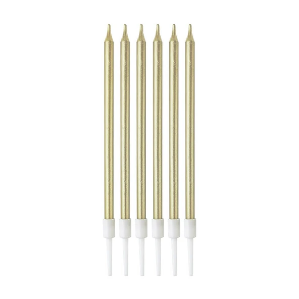 Mum 10 CM 6 lı ı Metalik ALTIN ürün görseli 1