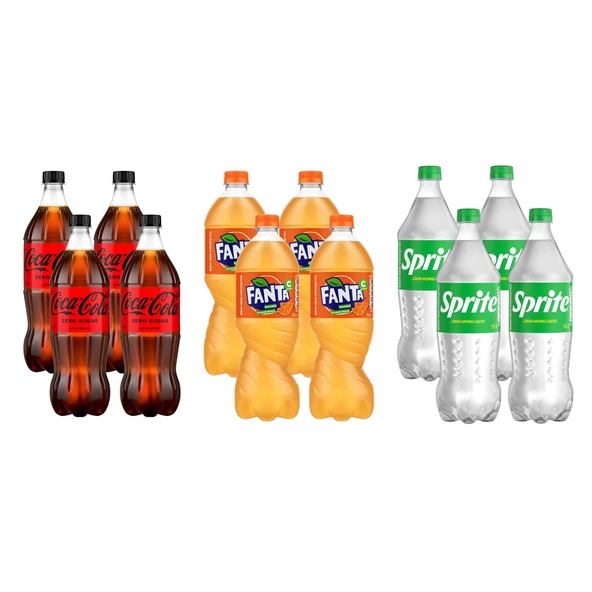 Coca-Cola Zero - Fanta - Sprite 1 lt 12 li Karma Koli ürün görseli 1