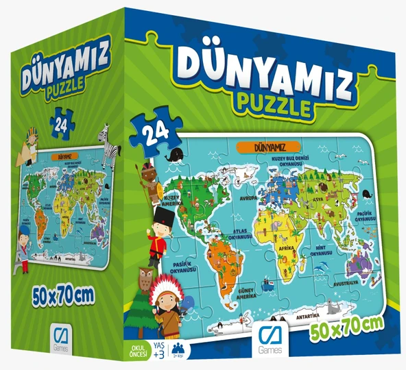 Ca Games Dünyamız Yer Puzzle Cayer-5025 ürün görseli 1