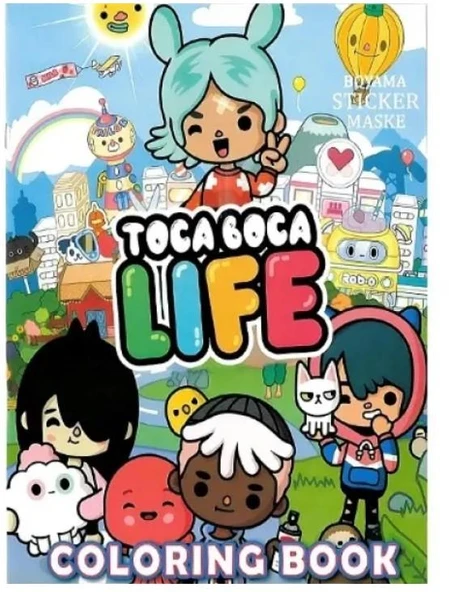 TOCA BOCA Boyama Kitabı 3lü Boyama Sticker Maske ürün görseli 1