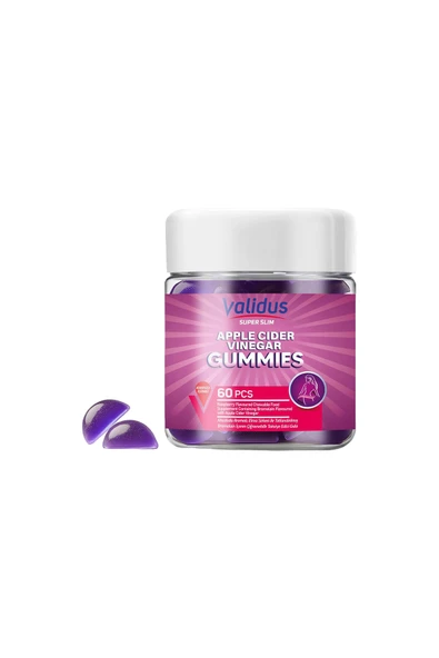 2 ADET Validus Apple Cider Vinegar Bromelain 60 Gummies ürün görseli 1