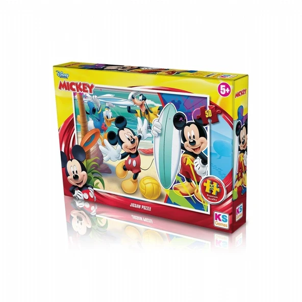 50 Parça Mickey Mouse Puzzle - Çocuklar İçin Eğitici Yapboz ürün görseli 1