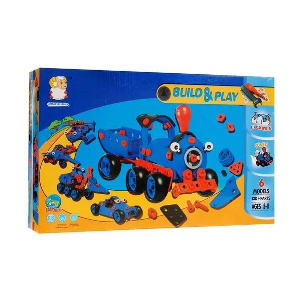 Build play 130+parça 6 model yapılabilen esnek oyu ürün görseli 1
