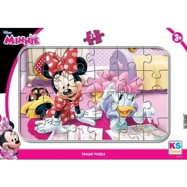 24 Parça Minnie Mouse Frame Puzzle - Çocuklar İçin Eğitici Yapboz ürün görseli 1