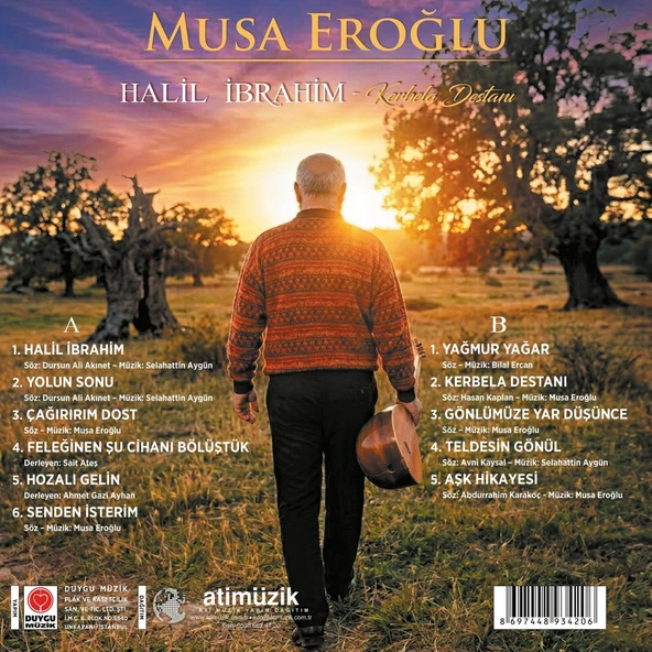 Musa Eroğlu Halil İbrahim Kerbela Destanı - Plak - Resim 2