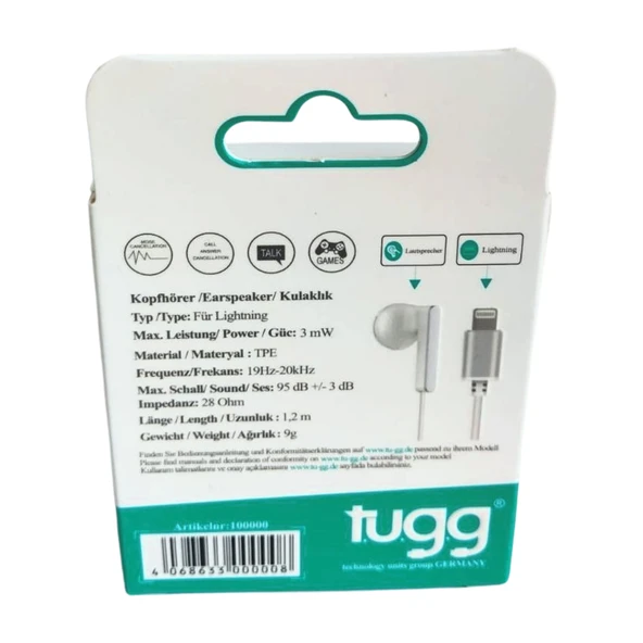 Tugg Germany Kulaklık Lightning iphone Girişli 100 - Resim 2