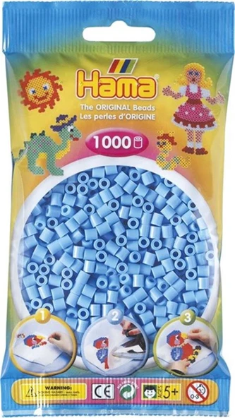 Hama Midi Boncuk 1.000'lik - Pastel Mavi ürün görseli 1