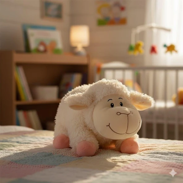 Masal Anlatan Peluş Kuzu Yastık Küçük Boy ürün görseli 1