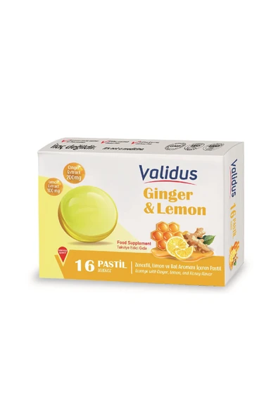 3 ADET Validus Lemon + Ginger + Honey 16 Pastille ürün görseli 1