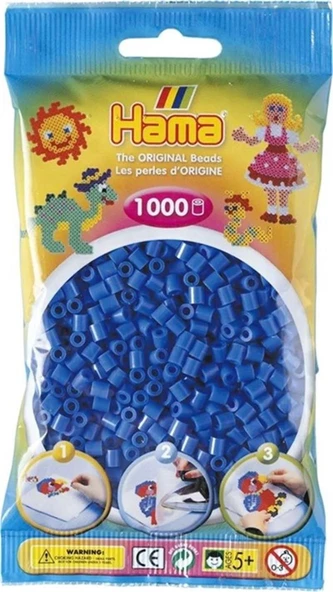 Hama Midi Boncuk 1.000'lik - Açık Mavi ürün görseli 1