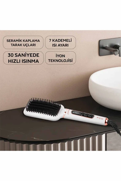3 ADET King Dolendo Kss1202 Saç Düzleştirici Fırça ürün görseli 1