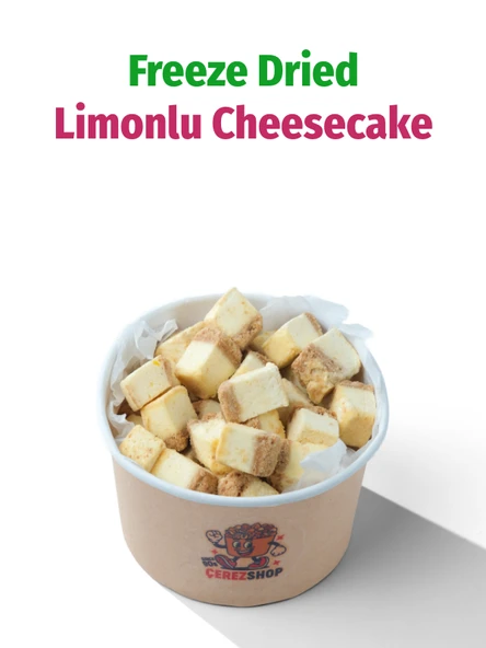 Freeze Dried Limonlu Cheesecake – Kurutulmuş Çıtır Cheesecake Küpleri, Tatlı Küpleri Atıştırmalık ürün görseli 1