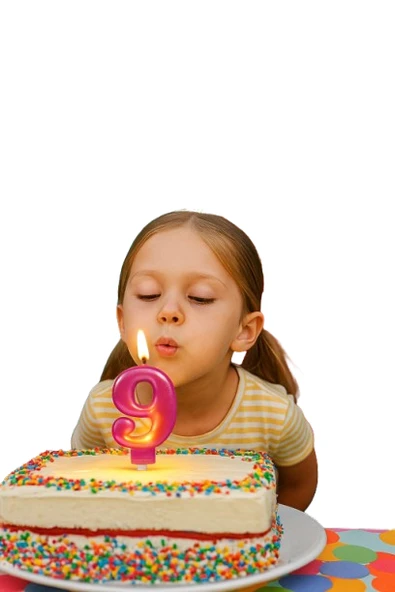 Mum FUŞYA ışıltılı 9 YAŞ KOYU PEMBE ürün görseli 1