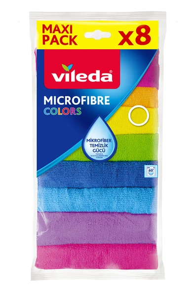 3 ADET Vileda Mikrofiber Bez 8'li Color - Resim 2