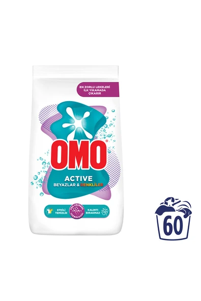 4 ADET   Omo 9 kg Toz Deterjanı Renkli ve Beyaz ürün görseli 1