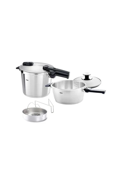 4 ADET Fissler Vitaquick Premium Düdüklü Tencere With Insert 3,5 + 6 Litre ürün görseli 1
