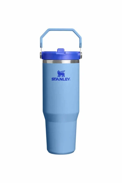 2 ADET Stanley The IceFlow Flip Straw Pipetli Termos Blue Sky 0.89 Litre ürün görseli 1