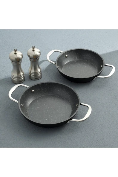 4 ADET Hisar Nova Pro Granit Metal Kulp 2 Parça Sahan Seti - Resim 2