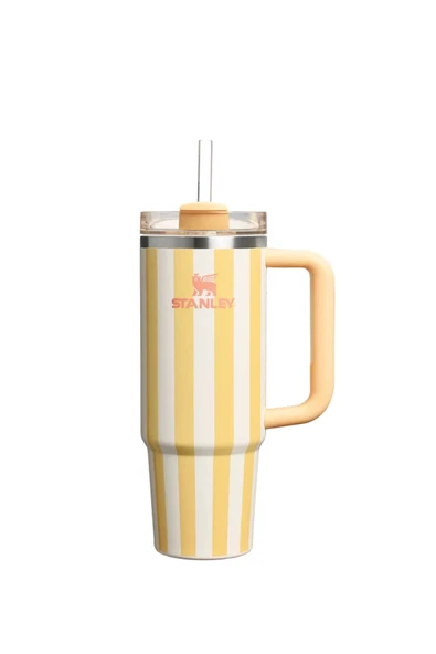 2 ADET Stanley The Quencher H2.0 FlowState Tumbler Pipetli Termos Butter Cabana Gloss 0.89 Litre ürün görseli 1