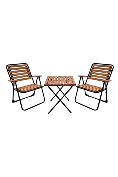 2 ADET Metal Bistro Set 2 Kişilik - Resim 2