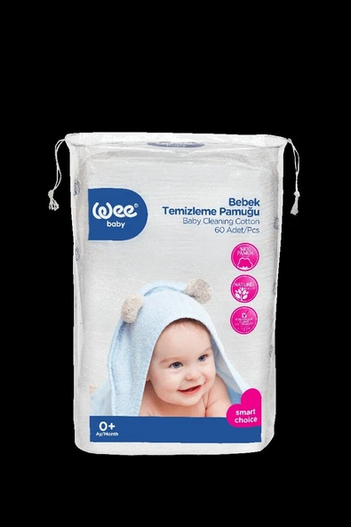 Wee Baby Bebek Temizleme Pamuğu 60'lı ürün görseli 1
