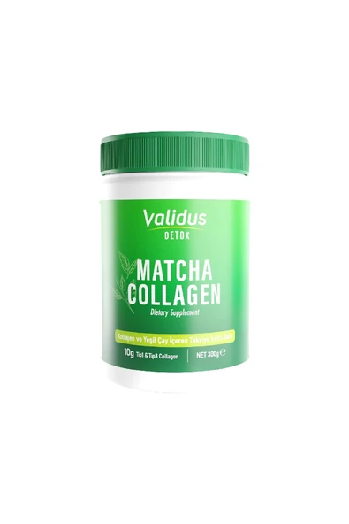 Validus Collagen Peptides Matcha Powder 300 gr ürün görseli 1