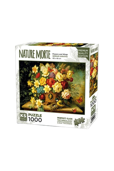 2 ADET KS Games Flowers and Wings Puzzle 1000 parça ürün görseli 1