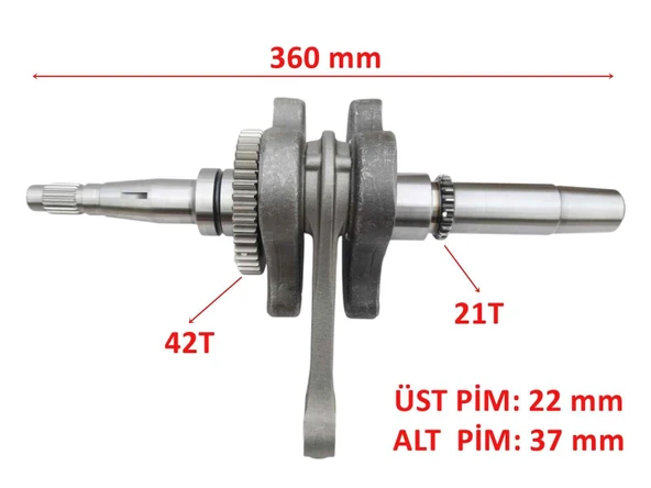 Cf Moto Atv Krank Komple Cf500Atr-A, Uforce 500-550, Zforce 500 Orj ürün görseli 1
