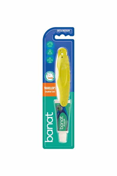 Banat Seyahat Seti Diş Fırçası + Diş Macunu 15 ml ürün görseli 1