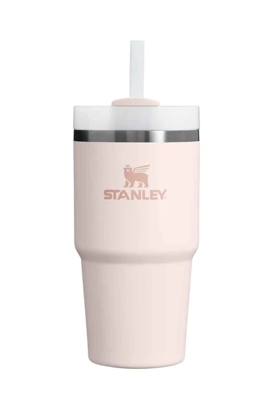 3 ADET Stanley Quencher H2.O FlowState Tumbler Pipetli Termos Rose Quartz 0.6 Litre ürün görseli 1
