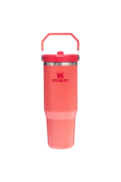 3 ADET Stanley The IceFlow Flip Straw Pipetli Termos Hot Coral 0.89 Litre ürün görseli 1
